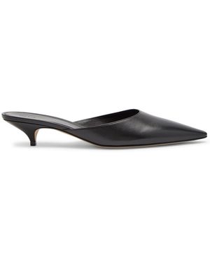 The Row Liisa 35 Leather Mules - White