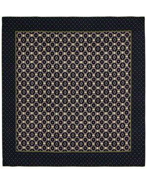 Dries Van Noten Facet Printed Silk Scarf - Black