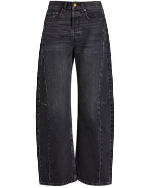 B Sides Slim Lasso Structured Barrel-Leg Jeans - Blue