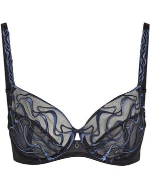Wacoal Mayumi Embroidered Mesh Underwired Bra - Black