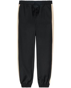 Valentino Striped Woven Joggers - Black