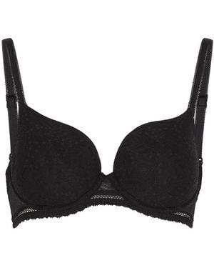 Simone Perele Comete Spacer Underwired Lace Plunge Bra - Black