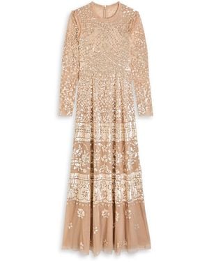 Needle & Thread Aurora Sequin-Embellished Gown - Natural