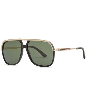 Gucci Aviator-Style Sunglasses, Sunglasses, Lenses - Green