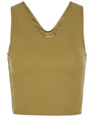 Spense Cosmic Form Cropped Tank Top - Green