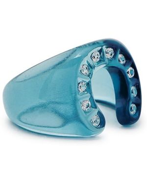 Crystal Haze Jewelry Lucky Crystal-Embellished Ring - Blue