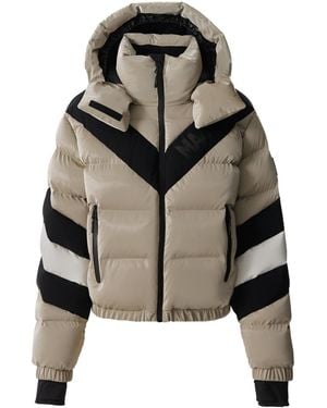 Mackage Kairi Chevron High-Gloss Shell Ski Jacket - Gray