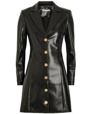 Alice + Olivia Michelle Faux Leather Mini Blazer Dress - Black