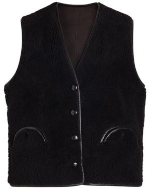 Blazé Milano Tatoosh Sheepskin Gilet - Black