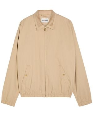 Drole de Monsieur Le Blouson Drôle Logo Stretch-Cotton Jacket - Natural