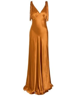 Reformation Pernille Silk Gown - Brown