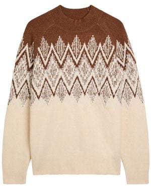 Varley Siren 2.0 Fair Isle Knit Sweater - Natural
