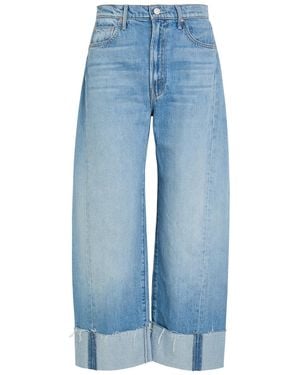 Mother The Half-Pipe Ankle Turn-Up Barrel-Leg Jeans - Blue
