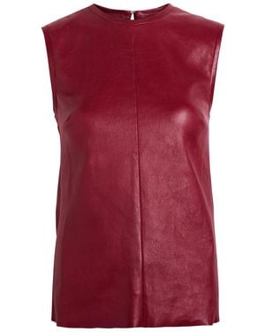 Stouls Miuccia Stretch-Leather Top - Red