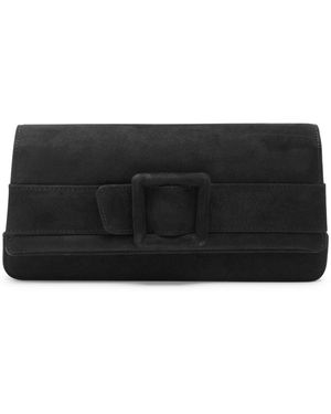 Manolo Blahnik Maygot Suede Clutch - Gray
