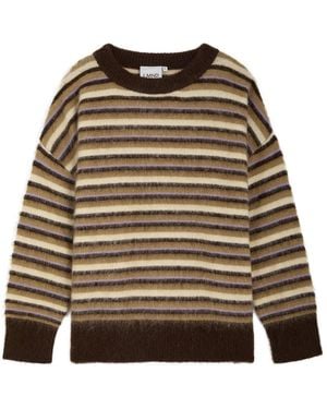 LMND Lemonade Dakota Striped Brushed-Knit Jumper - Brown