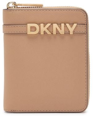DKNY Avril Saffiano Leather Wallet - Natural