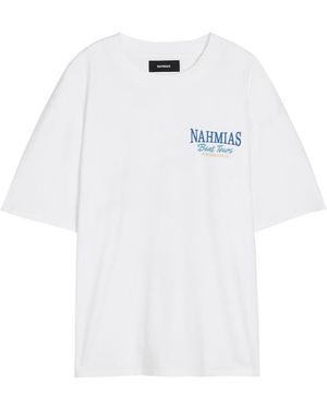 NAHMIAS Boat Tours Printed Cotton T-Shirt - White