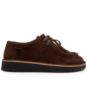 Loewe Faro Brushed Suede Shoes - Brown