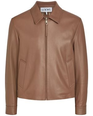 Loewe Nappa Leather Jacket - Brown