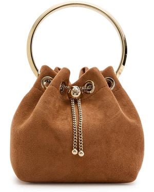 Jimmy Choo Bon Bon Suede Bucket Bag - Brown