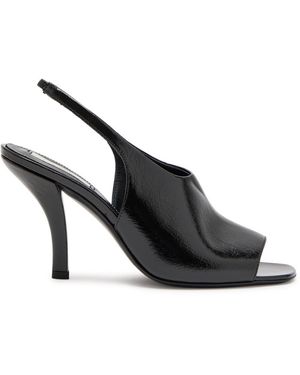 TOTEME Contour 85 Naplack Leather Slingback Sandals - Black