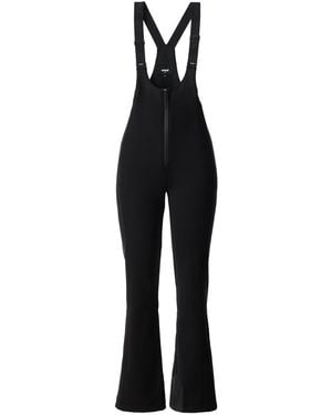 Mackage Gia Bonded Fleece-Backed Techno Jersey Salopettes - Black