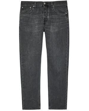 Nudie Jeans Ollie Slim Straight-Leg Jeans - Gray