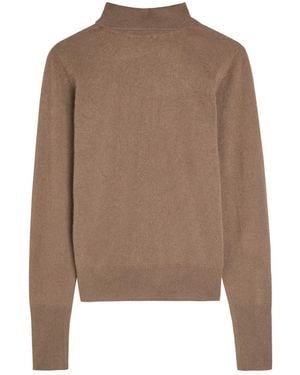 JOSEPH Roll-Neck Cashmere-Blend Sweater - Brown