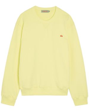 Spense Logo-Embroidered Cotton Sweatshirt - Yellow