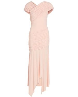 De La Vali Hela Ruched Stretch-Jersey Midi Dress - Pink