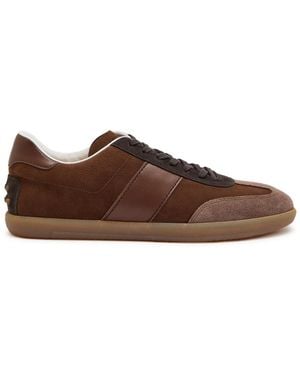 Tod's Panelled Nubuck Trainers - Brown
