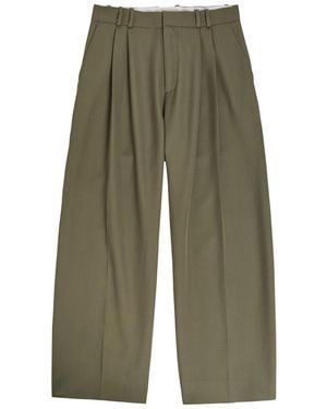 Studio Nicholson Relaxed Straight-Leg Canvas Trousers - Green