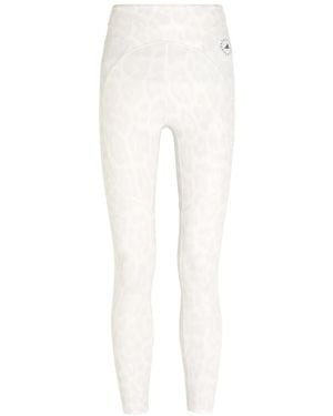 Stella McCartney Adidas X Training 7/8 Leopard-Print Leggings - White