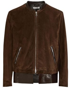 Our Legacy Drift Layered-Hem Suede Jacket - Brown