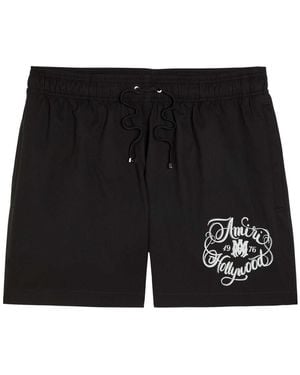 Amiri Hollywood Printed Swim Shorts - Black