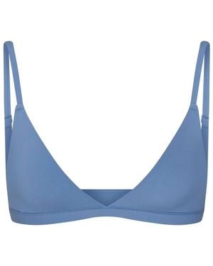 Skims Stretch-Jersey Triangle Bralette - Blue