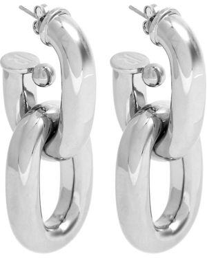 Rabanne Xl Link Chain Hoop Earrings - White