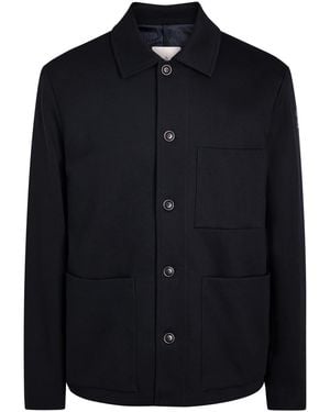 Moncler Cabalian Giubbotto Cotton-Blend Overshirt - Blue