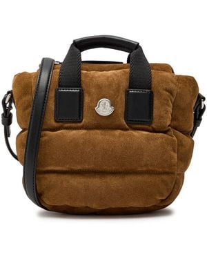Moncler Caradoc Micro Suede Cross-Body Bag - Brown