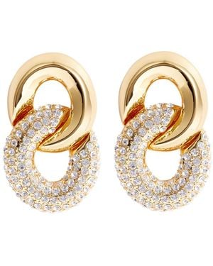 Kenneth Jay Lane Crystal-embellished Drop Earrings - Metallic