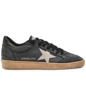 Golden Goose Ball Star Leather Trainers - Black