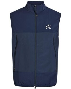 Malbon Albatross Logo-Embroidered Jersey Vest - Blue