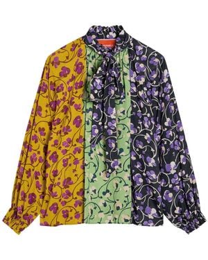 La DoubleJ Cerere Patterned Chiffon Blouse - Yellow