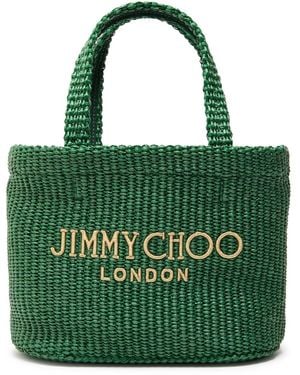 Jimmy Choo Beach Mini Raffia Tote - Green