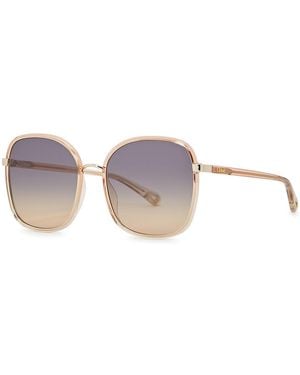 Chloé Chloé Franky-Tone Square-Frame, Sunglasses - Orange