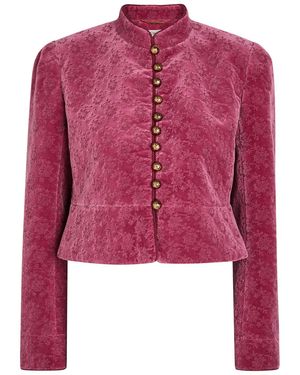 Chloé Embroidered-Jacquard Velvet Jacket