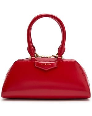 Givenchy Antigona East-West Mini Leather Cross-Body Bag - Red