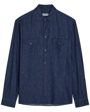 Jil Sander Chest Pocket Denim Shirt - Blue
