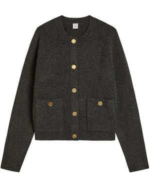 TOTEME Wool-Blend Cardigan - Black